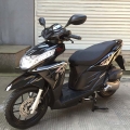 Street Legal Gas Scooter Moped 125cc Black 
